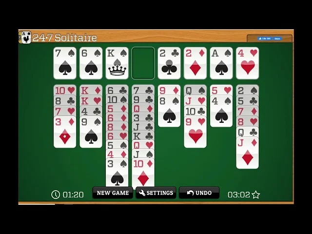 Large card solitaire